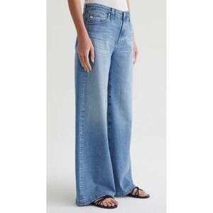 AG Jeans Stella Low Slung Palazzo Wide Leg Light Wash Dune Denim Jeans 23